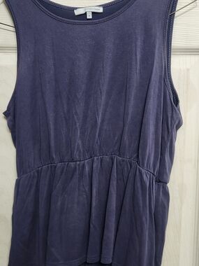 Women's Sleeveless Peplum Top - Indigo